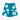 Shorts White Clouds Teal