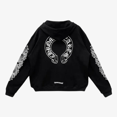 Hoodie Horseshoe Floral Cross Zip-Up