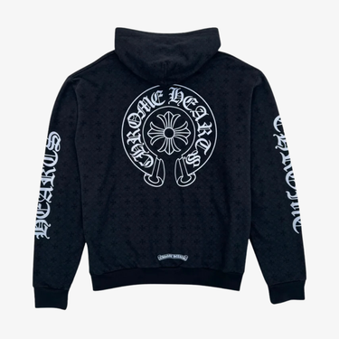 Hoodie Hearts Zip Black Monogram