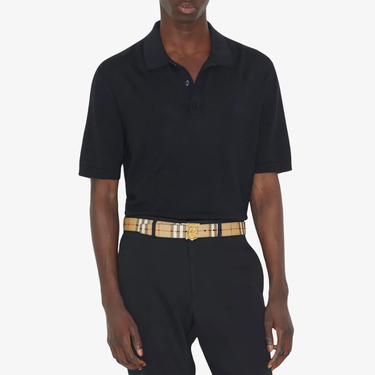 Belt Black Gold TB Plaque