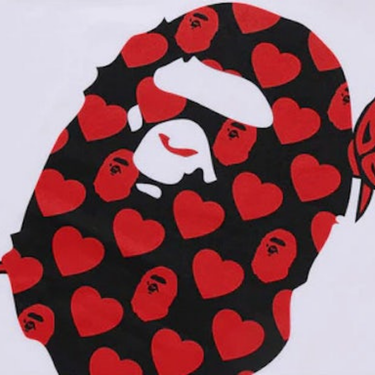 T-Shirt Valentine Ape Head Tee